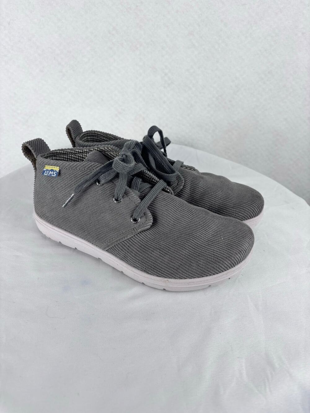 Lems Chukka Corduroy Moon Dust Barefoot Boots Gray Unisex Men’s 7.5 Women’s 9